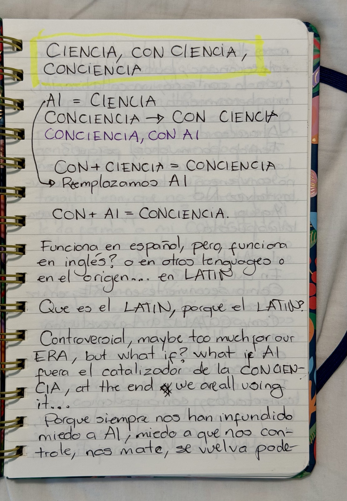 Morning Pages - December 16, 2025: CIENCIA, CON CIENCIA, CONCIENCIA